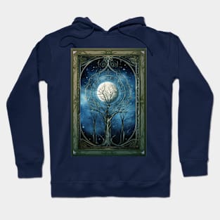 Silvered Moonlight Embroidery Hoodie